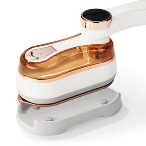 Handheld Steam Iron, 1200W Portable Iron, Heats Up in 15 Seconds, 180° Rotation, with LCD Screen (White)