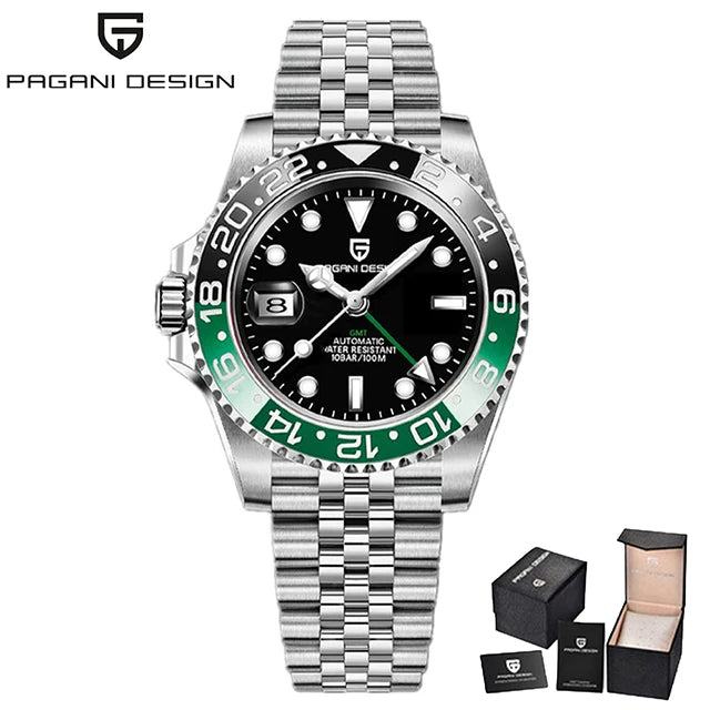 New GMT Watch PAGANI DESIGN 40mm Men Wristwatch Classic Luxury Mechanical Watches Top Brand 100M Waterproof Watches for Man 2026
