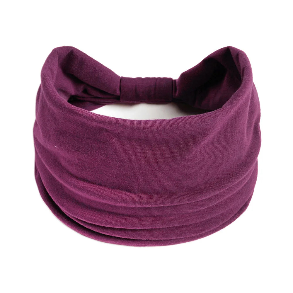 Wide Headbands for Women Stylish Head Wraps Boho Hairbands Sport Yoga Turban Cotton Non-Slip Bandana Hair Accessories