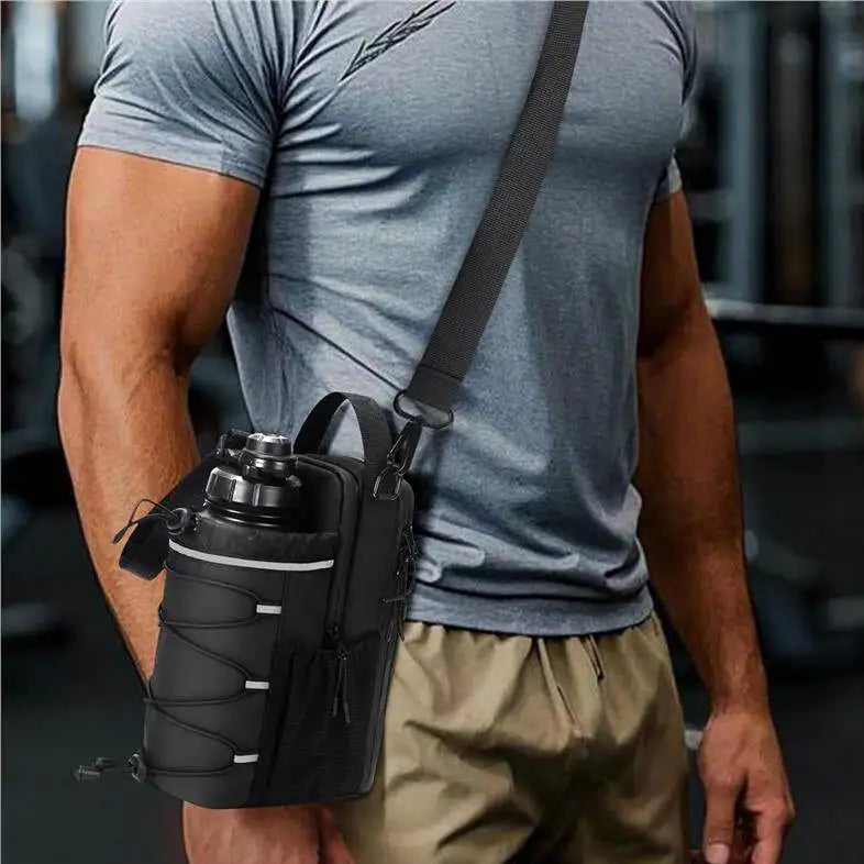 Magnetic Gym Bag Large Capacity Magnetic Carrier Bag With Phone Pocket Portable Gym Water Bottle Pouch Gym Accessories Storage