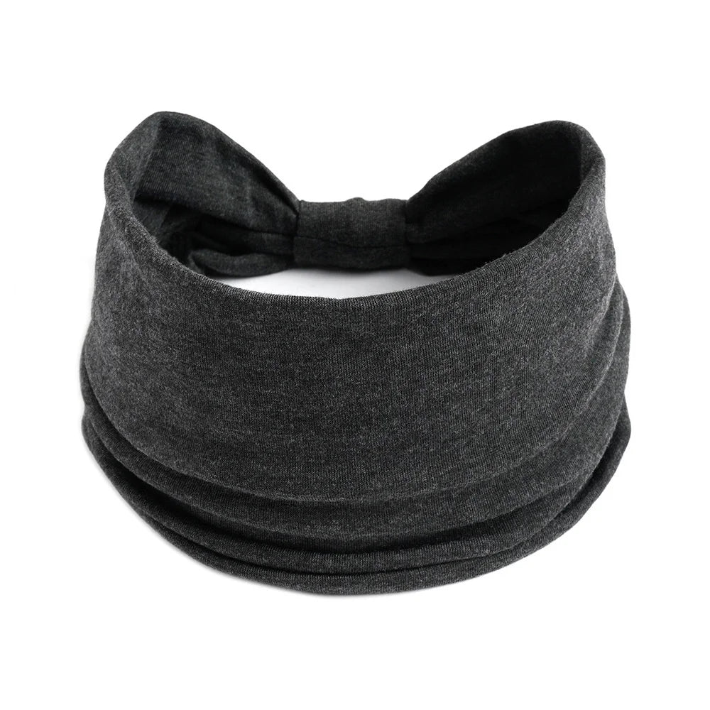 Wide Headbands for Women Stylish Head Wraps Boho Hairbands Sport Yoga Turban Cotton Non-Slip Bandana Hair Accessories
