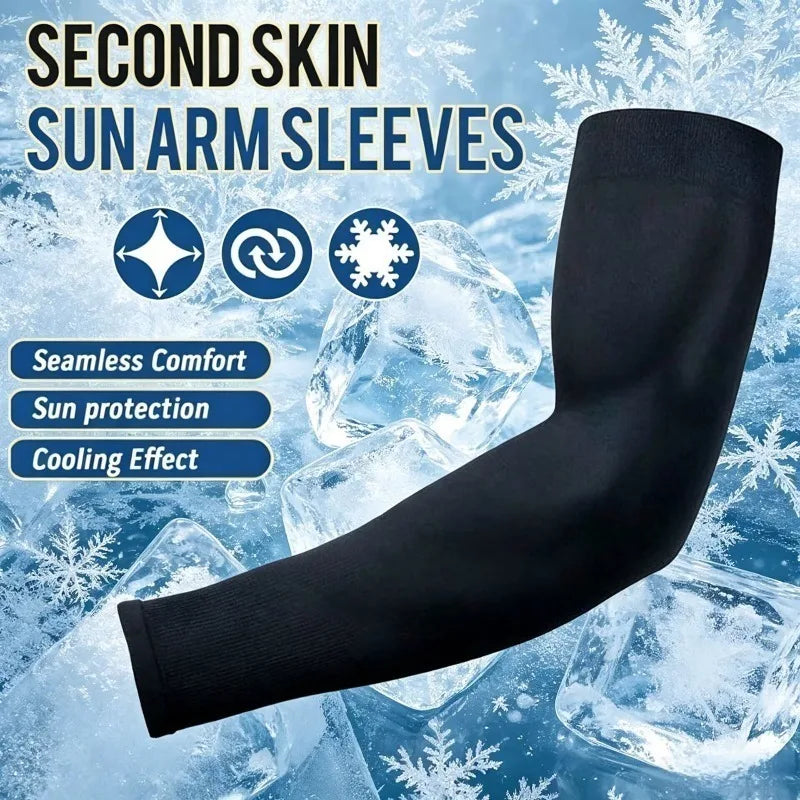 3Pairs Fashion Sun Ice Silk Sleeves Unisex Summer Sun Protection Arm Sleeves Suitable for Outdoor Riding, Driving, Fishing