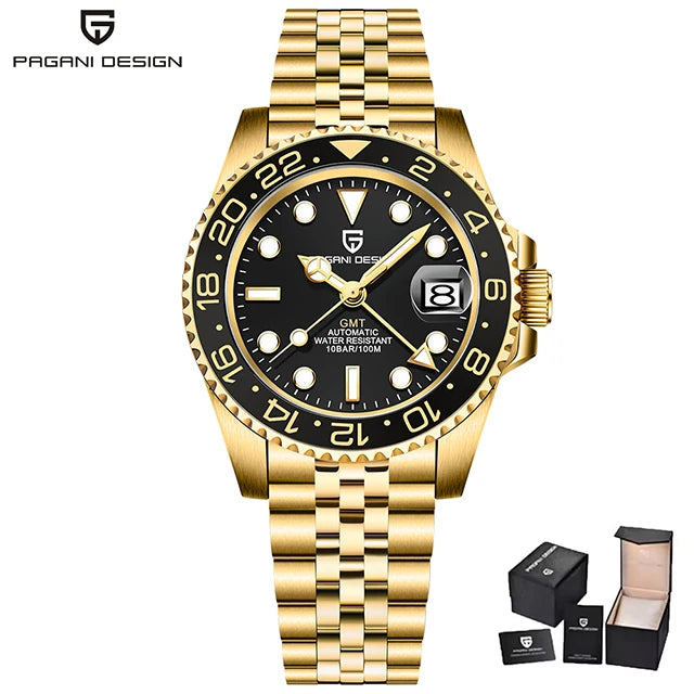 New GMT Watch PAGANI DESIGN 40mm Men Wristwatch Classic Luxury Mechanical Watches Top Brand 100M Waterproof Watches for Man 2026