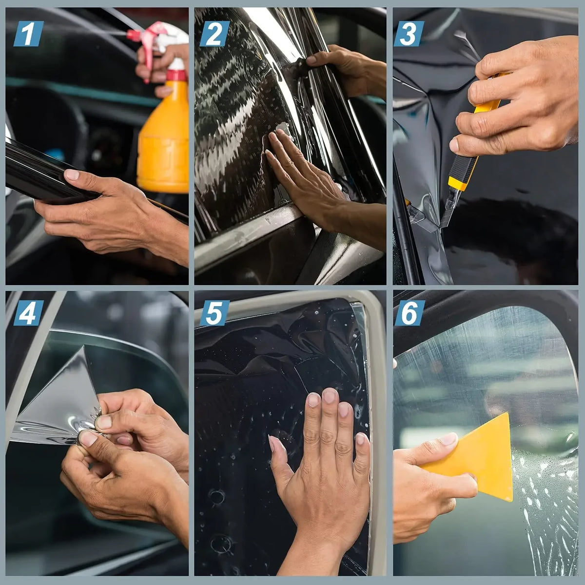 Window Tint Film for Cars Privacy Car Shade Front Windshield Heat & UV Block Blackout Window Film Auto Car Windshield Sun Shade