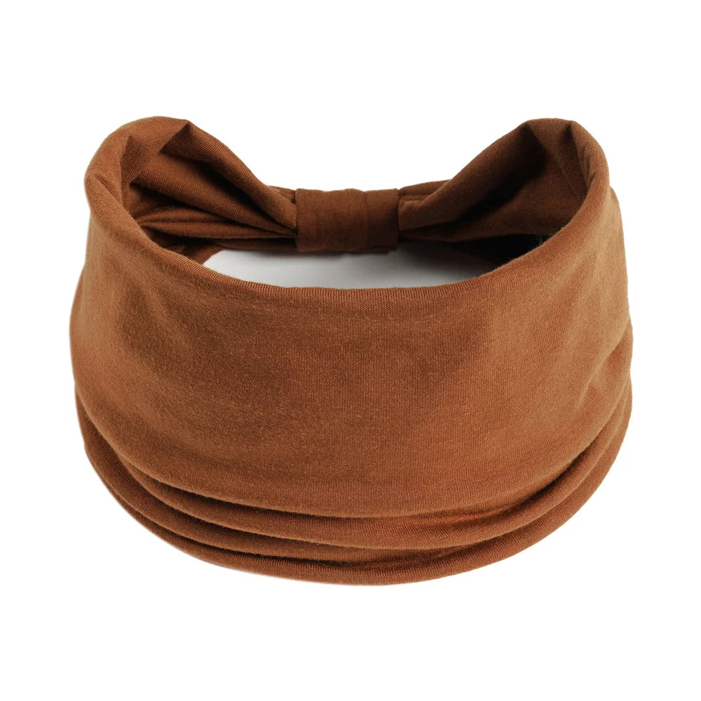 Wide Headbands for Women Stylish Head Wraps Boho Hairbands Sport Yoga Turban Cotton Non-Slip Bandana Hair Accessories