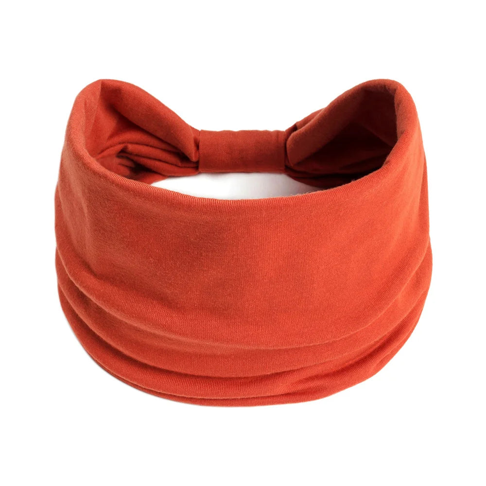Wide Headbands for Women Stylish Head Wraps Boho Hairbands Sport Yoga Turban Cotton Non-Slip Bandana Hair Accessories