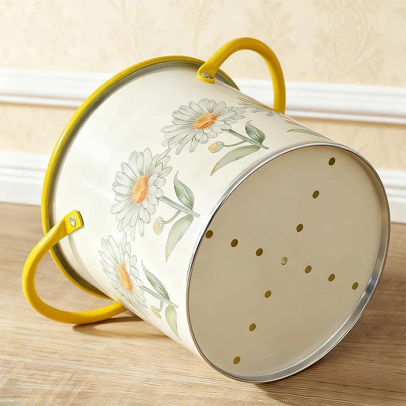 Vintage-Style Cutlery Storage Bucket (Knives & Forks), Chopstick & Utensil Draining Container, Kitchen Supplies Bucket