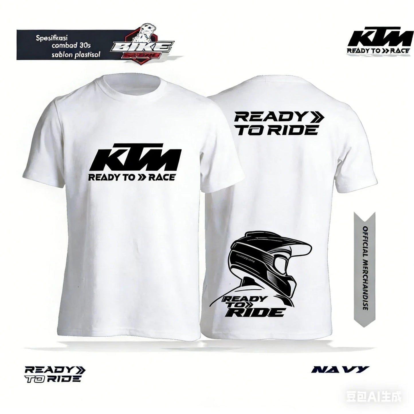 2026 New Unisex KTM Racing Team T-Shirt Premium Cotton Off-Road Moto Racing Print Casual Short Sleeve Tops