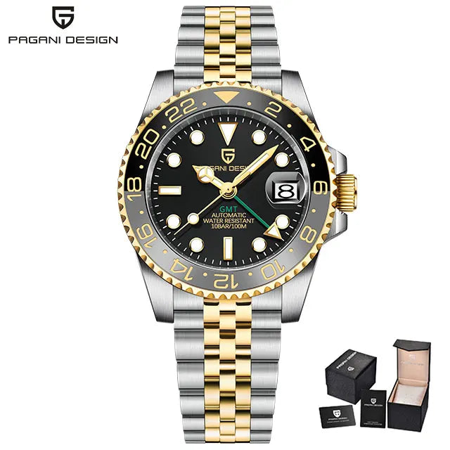 New GMT Watch PAGANI DESIGN 40mm Men Wristwatch Classic Luxury Mechanical Watches Top Brand 100M Waterproof Watches for Man 2026