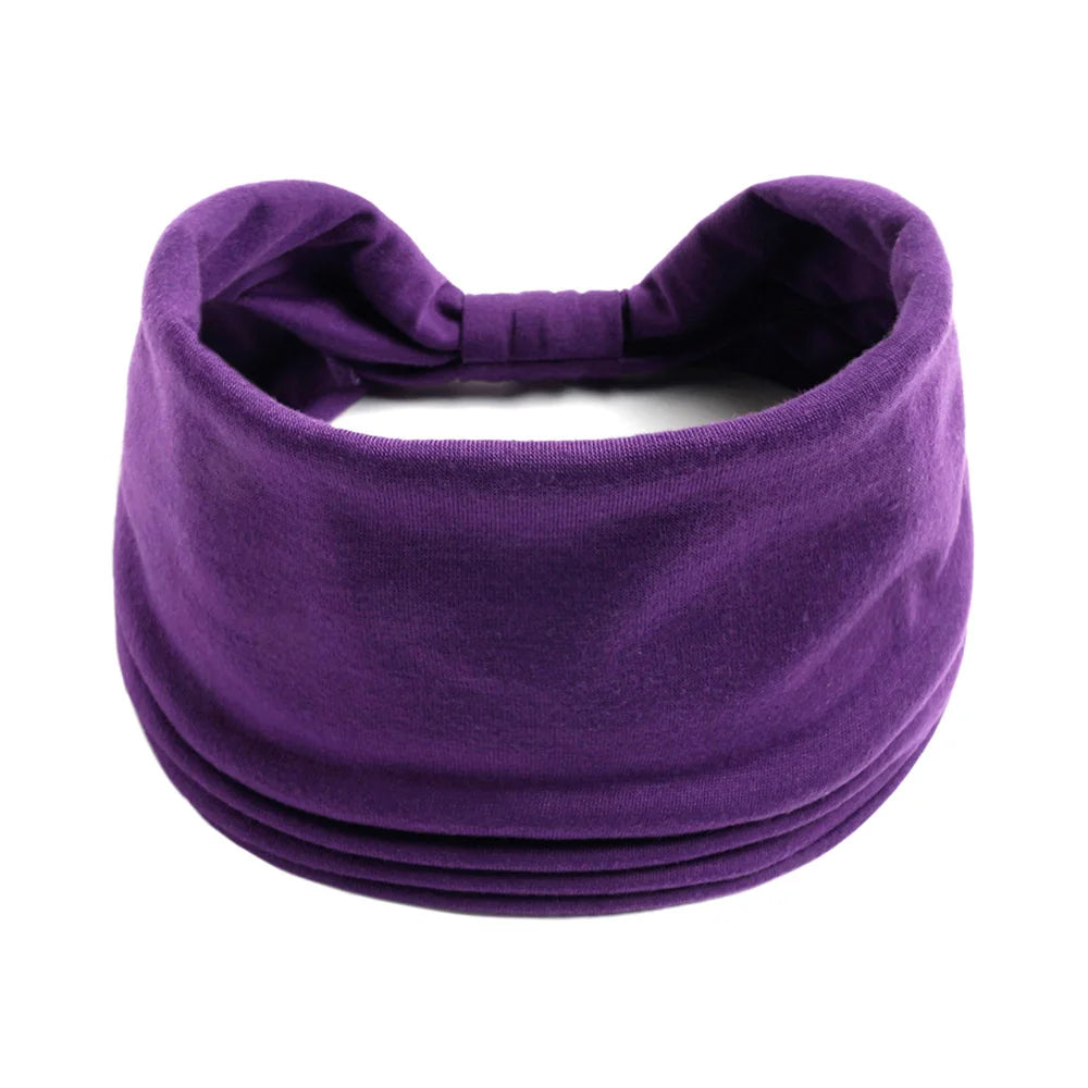 Wide Headbands for Women Stylish Head Wraps Boho Hairbands Sport Yoga Turban Cotton Non-Slip Bandana Hair Accessories