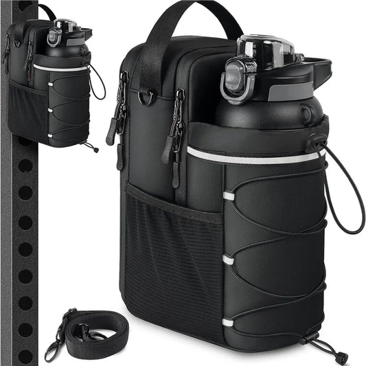 Magnetic Gym Bag Large Capacity Magnetic Carrier Bag With Phone Pocket Portable Gym Water Bottle Pouch Gym Accessories Storage