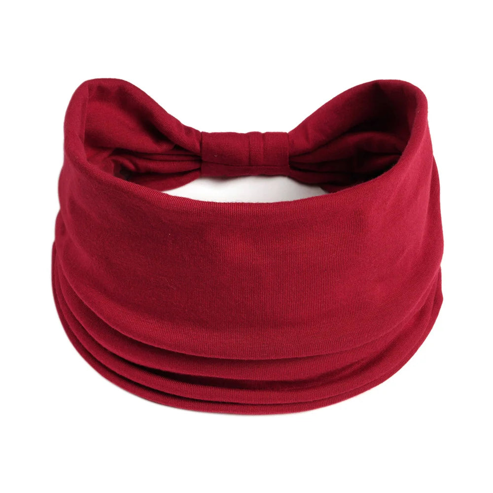 Wide Headbands for Women Stylish Head Wraps Boho Hairbands Sport Yoga Turban Cotton Non-Slip Bandana Hair Accessories
