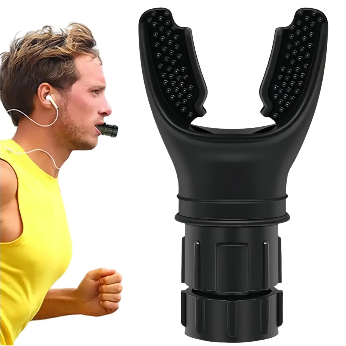 1PCS Breathing Trainer,Premium Silicone Trainer,Boost Breathing Patterns,Adjustable Resistance Levels,Compact, Portable