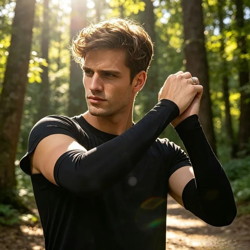 3Pairs Fashion Sun Ice Silk Sleeves Unisex Summer Sun Protection Arm Sleeves Suitable for Outdoor Riding, Driving, Fishing
