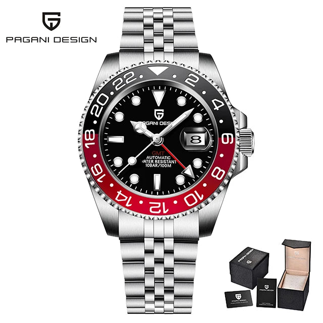 New GMT Watch PAGANI DESIGN 40mm Men Wristwatch Classic Luxury Mechanical Watches Top Brand 100M Waterproof Watches for Man 2026