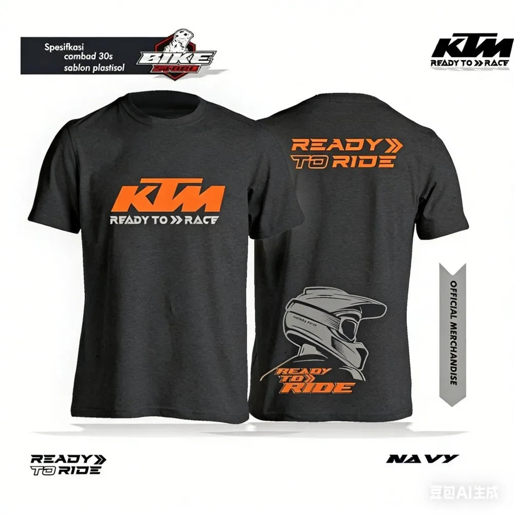 2026 New Unisex KTM Racing Team T-Shirt Premium Cotton Off-Road Moto Racing Print Casual Short Sleeve Tops