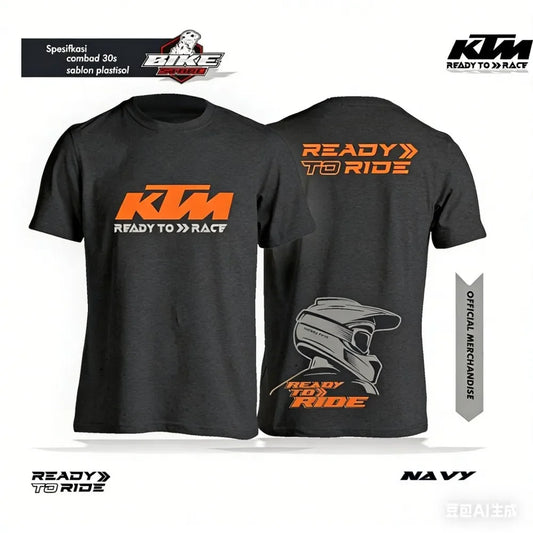 2026 New Unisex KTM Racing Team T-Shirt Premium Cotton Off-Road Moto Racing Print Casual Short Sleeve Tops