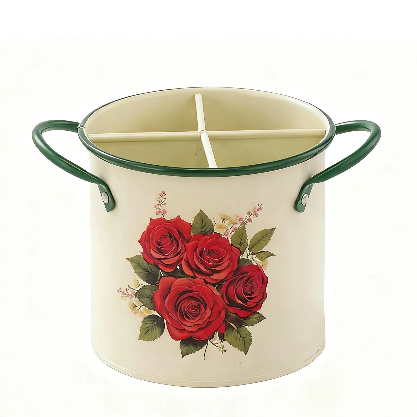 Vintage-Style Cutlery Storage Bucket (Knives & Forks), Chopstick & Utensil Draining Container, Kitchen Supplies Bucket