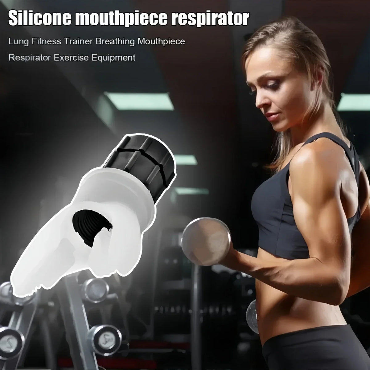 1PCS Breathing Trainer,Premium Silicone Trainer,Boost Breathing Patterns,Adjustable Resistance Levels,Compact, Portable