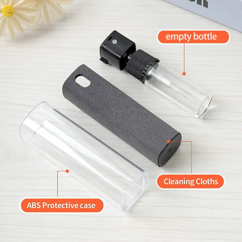2-in-1 Screen Cleaner Kit  For Phone/Laptop/Tablet/TV/Monitor/Car Screens Spray and Wipe Cleaning Tools