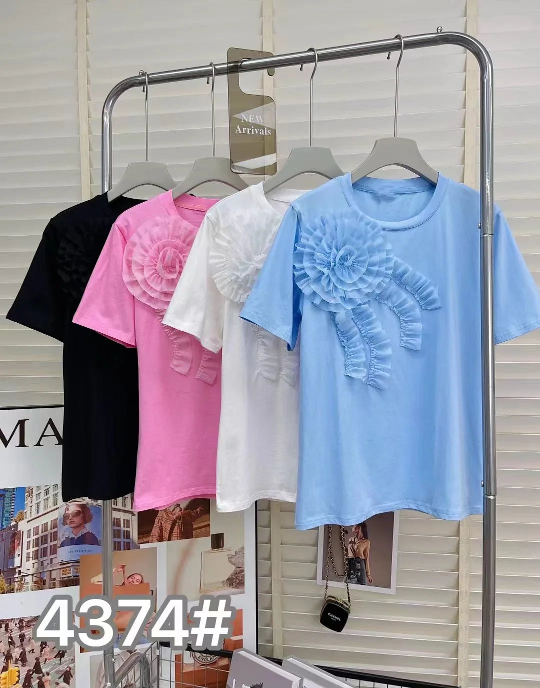Flowers Stitch Short Sleeve Cotton T-shirt Youthful Woman Clothes T-shirts for Women Summer Tops Tees Women's Clothing Sales