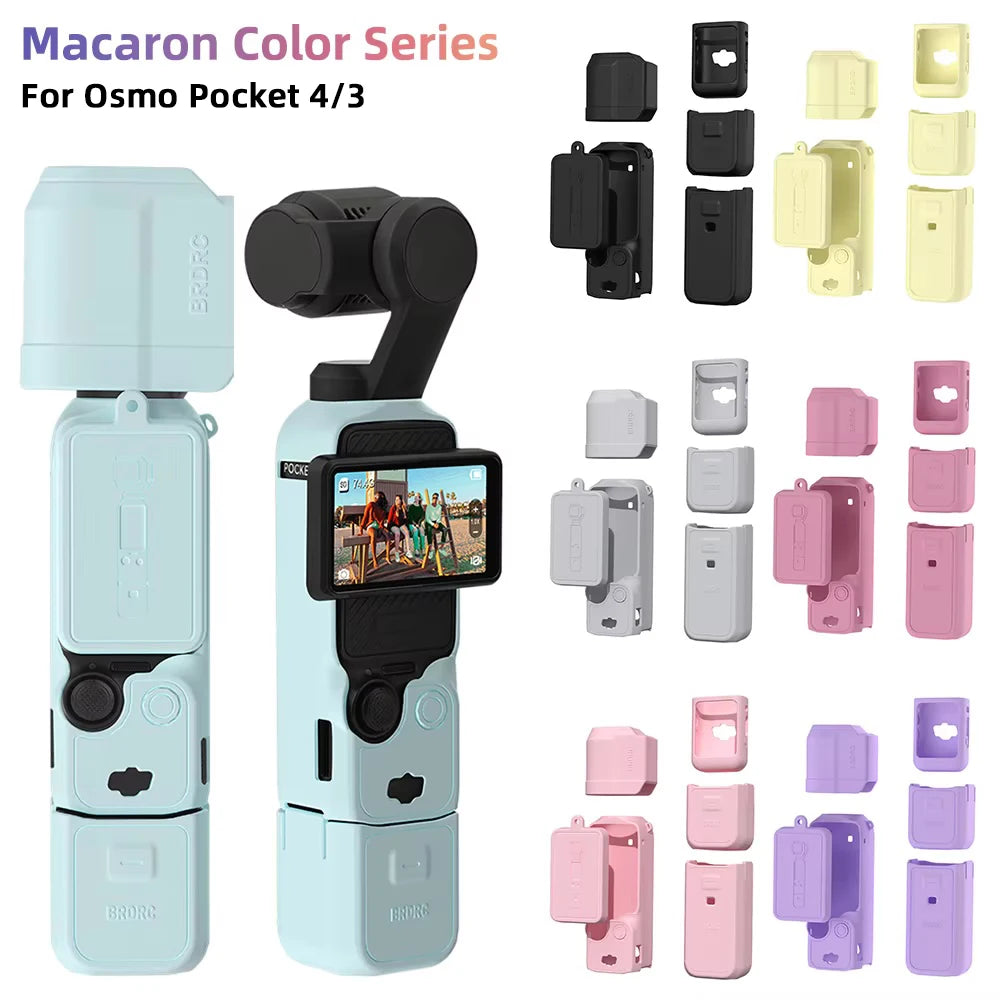 Case for DJI OSMO Pocket 4 3 Silicone Protective Cover Anti-Scratch Lens Cap Protector for Pocket4 Case Camera Shell Accessories